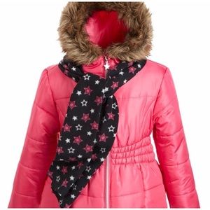 ROTHCHILD Pink Coat w/ Faux Fur Hood NWT SZ 6x